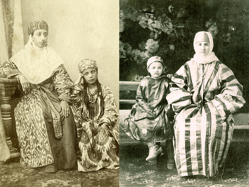 Костюмы бухарских евреек. 1880-е гг. Фото F. Hordet/Фотоархив РЭМ