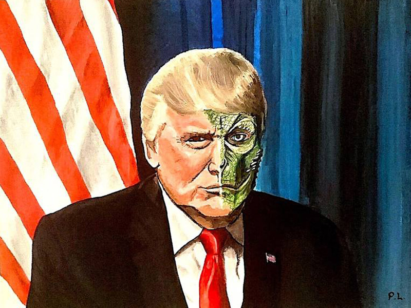 Патрик Ли. «Рептилоид Трамп». Фото: Saatchi Art