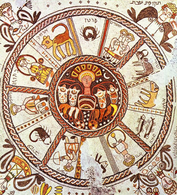 Мозаичный пол в синагоге Бейт-Альфа. Начало VI века. Фото: Wikipedia Commons