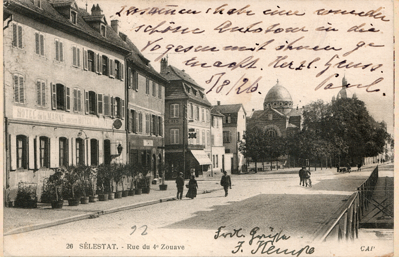 Синагога в Селеста/Шлештадте, Франция. Compagnie Alsacienne des Art Photomécaniques, 1919 год.